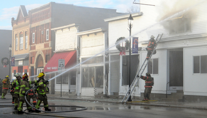 Fire in downtown Hortonville