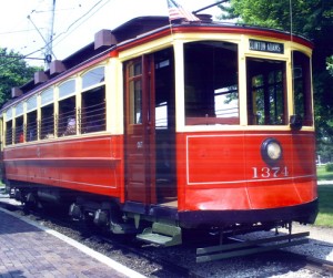 This refurbished trolley from the same series as the one found in a Weyauwega backyard may be seen at the Illinois Railway Museum.  Photo courtesy of Frank Sirinek