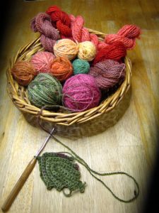 Pictured is some of Selene Bloedorn-Saeed's hand-spun, hand-dyed yarn.  Submitted Photo
