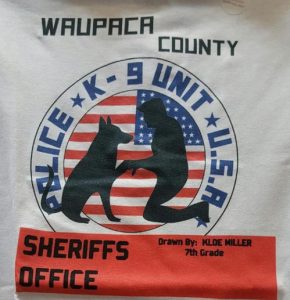 Kloe Miller's design was the runner-up of the 2016 Waupaca County K9 T-Shirt Contest. Submitted Photo