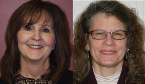 A special town meeting will reconsider a prior vote to replace the elected offices of Dayton town clerk and treasurer with a single town employee. Judy Suhs (left) and Brenda Hewitt currently hold the two positions.