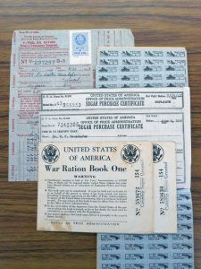 These World War II ration coupons were among the items donated during last month's Acquisitions Day. They are now on display in the museum. Submitted Photo