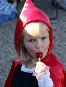 Charlotte Johnson, 2 1/2, enjoyed a sucker while at Trunk or Treat. Holly Neumann Photo
