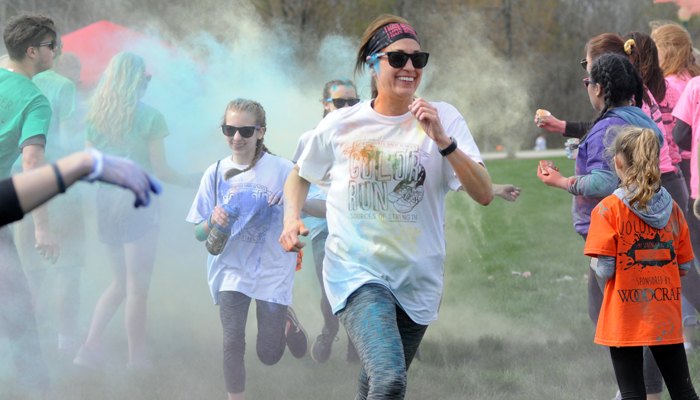 A group of Color Runners approach the finish line.Scott Bellile photo