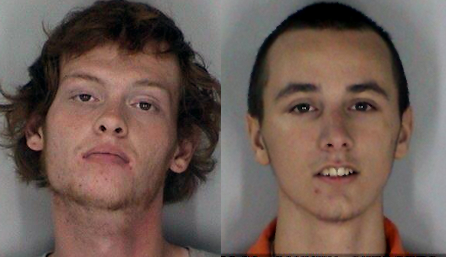 Two men charged with arson