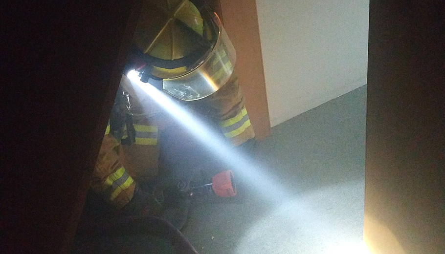 Firefighters train downtown