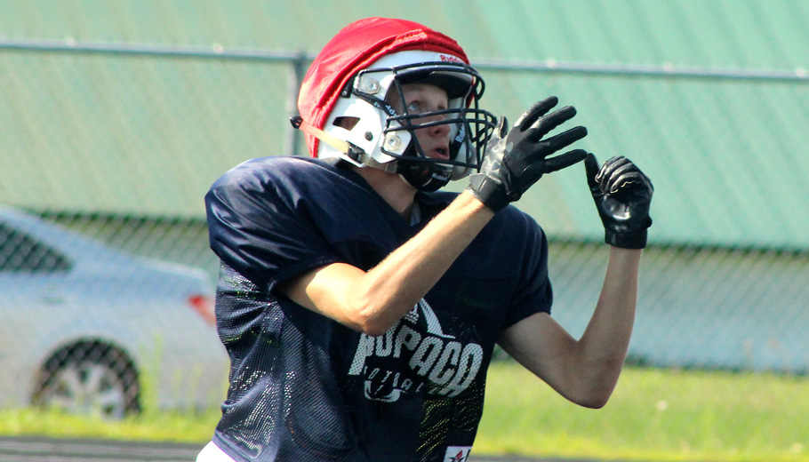 Sam Grall waits for the ball in the end zone.Greg Seubert Photo