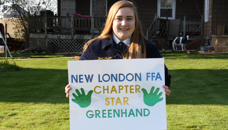 Heidi Weyland, New London FFA Chapter Star Greenhand.