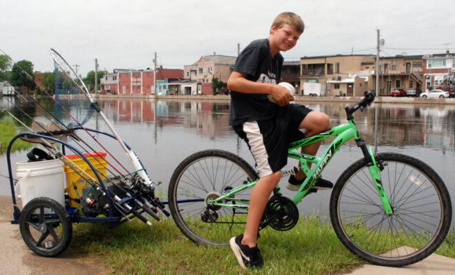 fishing cart for bike
