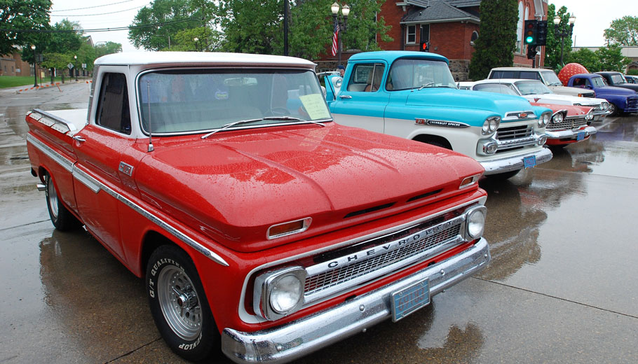 Some vintage Chevy trucks on display in Clintonville. Jeff Hoffman Photo